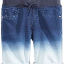 Indigo Dip-Dye Denim Knit Bermuda