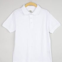 Solid White School Uniform Polo