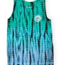 Turquoise & Black Tie-Dye Tank