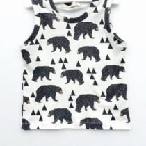 White Mountain Bear Allover Print Tank