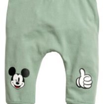 Mint Green Mickey Character Knee Pant