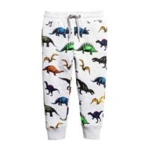 White Dinosaur Allover Print Sweatpant