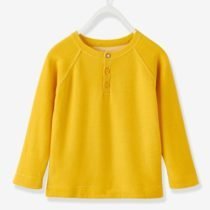 Yellow Long Sleeve Henley Tee