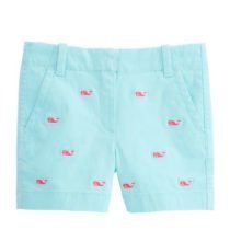 Mint Blue Whale Motif Casual Bermuda