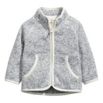 Grey Marl Full-Zip Fleece Jacket