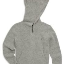 Grey Heather Zip-Up Heavy Fleece Hoodie
