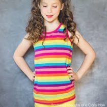 Rainbow Stripe Casual Summer Tank Top