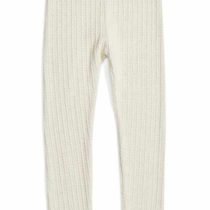Cream Ribbed Cotton Spandex Legging