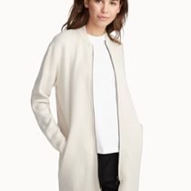 Cream White Longline Coatigan Jacket