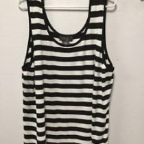 Black & White Bold Stripe Tank