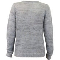 Heather Silver Space-Dye Crewneck Sweater