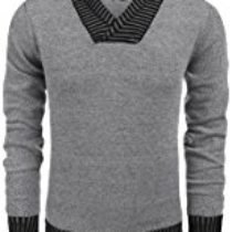 Textured Inset V-Neck Jumper