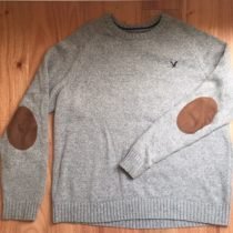 Suede Elbow Patch Classic Pullover