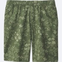 Olive Green Tropical Floral Short