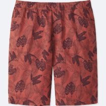 Rust Red Palm Leaf Summer Short